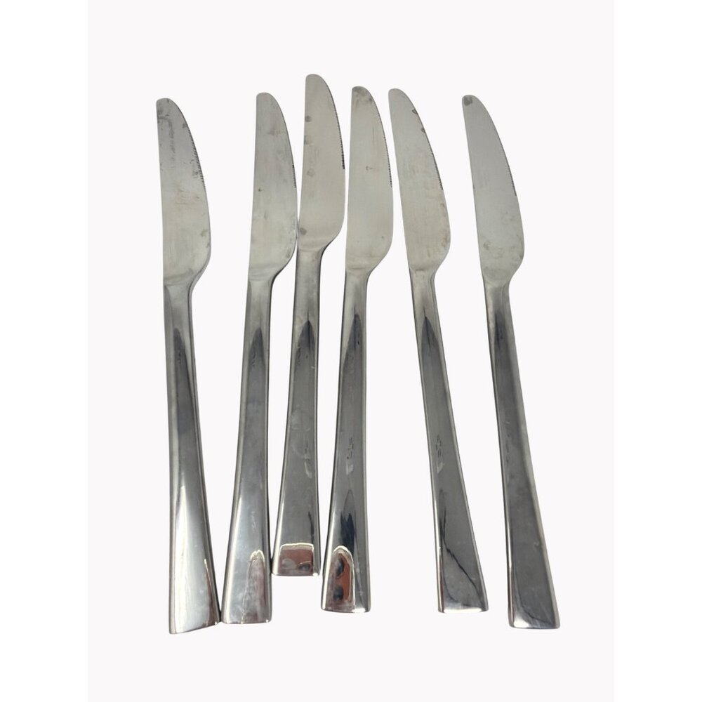 Mikasa Rockford Stainless Steel Flatware Set of 6 Table Knives 9in Glossy Finish
